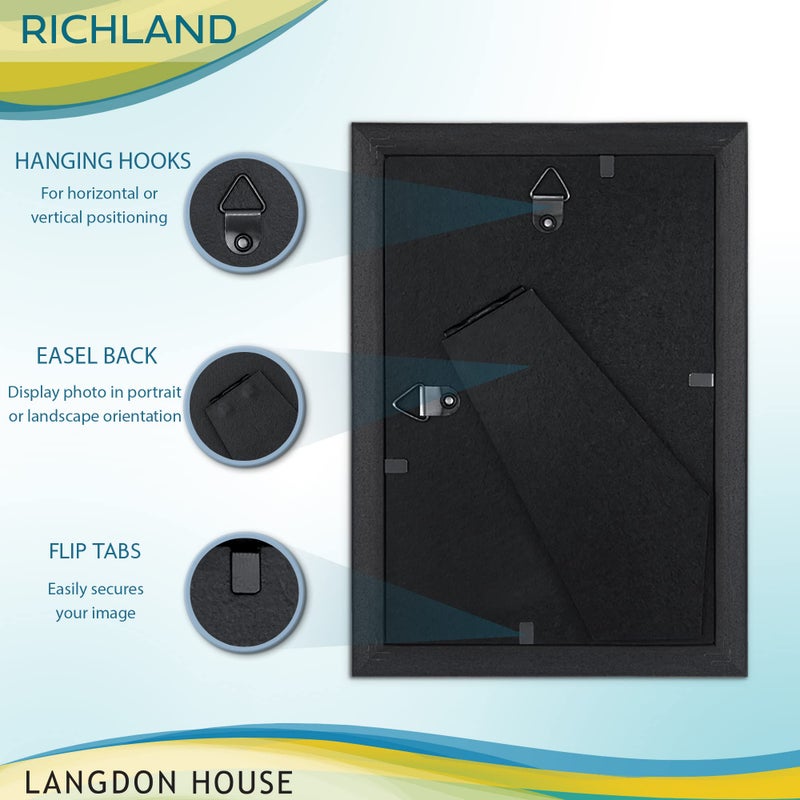 Langdon House 4x6 Picture Frames Set (Gold, 6 Pack) Distinguished Edging for Classic Style, Richland Collection - Image 3